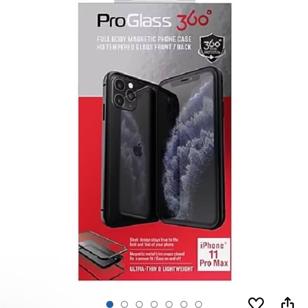 Tzumi ProGlass 360 Full Body Magnetic Case w Tempered Glass for iPhone 11 Pro